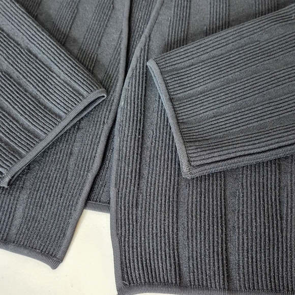 Diane von Furstenberg Ponte Knit Open Front Cropped Cardigan Topper - Size L - Picture 5 of 9